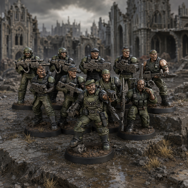 Green Hell Division Commando Squad by DakkaDakka (AI Painted)