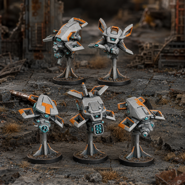 Midnight Sun Covenant - MSC Robot Planes and turret  by DakkaDakka