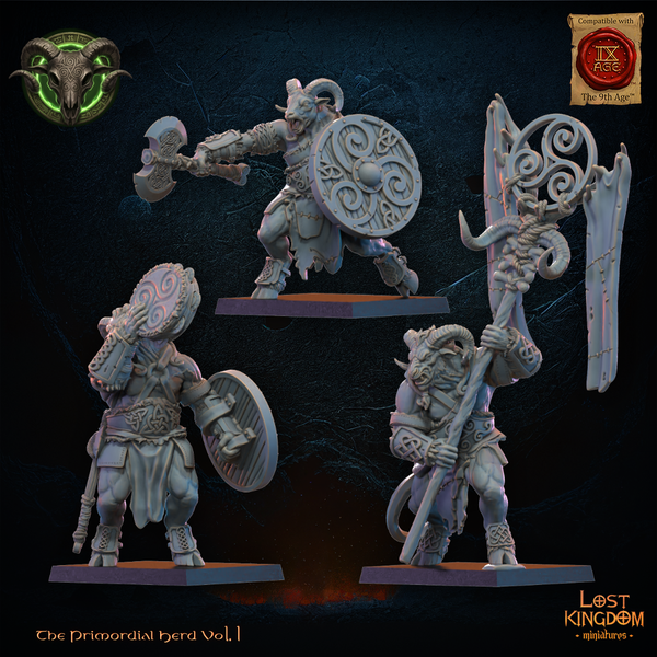 The Primordial Herd - Wildhorn Herd  Unit by Lost Kingdom Miniatures