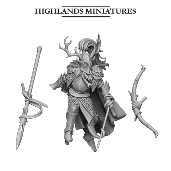 Feral Elves - Elf Prince on Feral Dragon  Unit by Highlands Miniatures