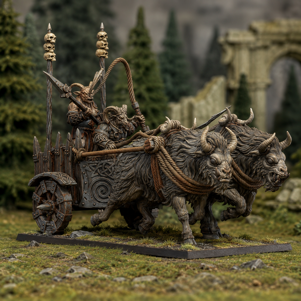 The Primordial Herd - Raiding Chariot  Unit by Lost Kingdom Miniatures