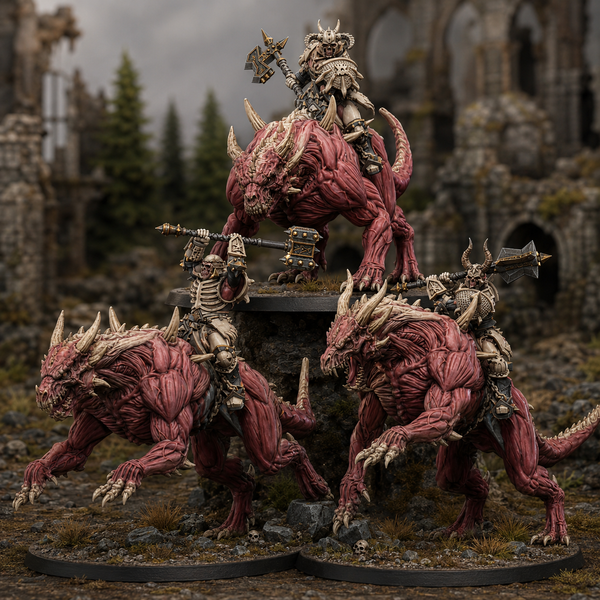 Warriors of the Dark Gods (Legion of Skulls)  - Skull Chosen Knights  Unit by Lost Kingdom Miniatures