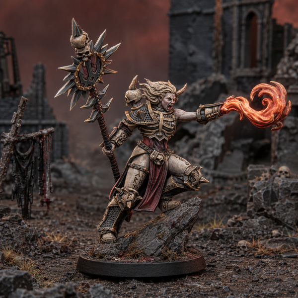 Warriors of the Dark Gods (Legion of Skulls)  - Skull Chosen Sorceress   Unit by Lost Kingdom Miniatures