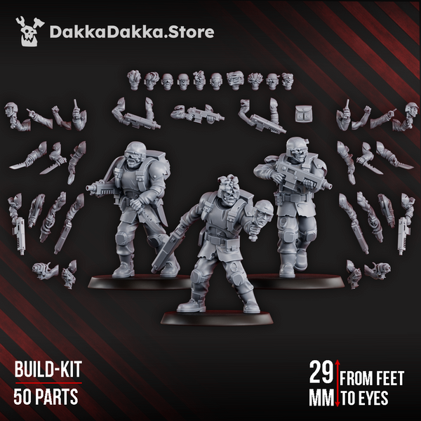 Agglomerate of Sector Gribabos (ASG) - Diseased Planetary Guard (Build Kit) by Dakka Dakka