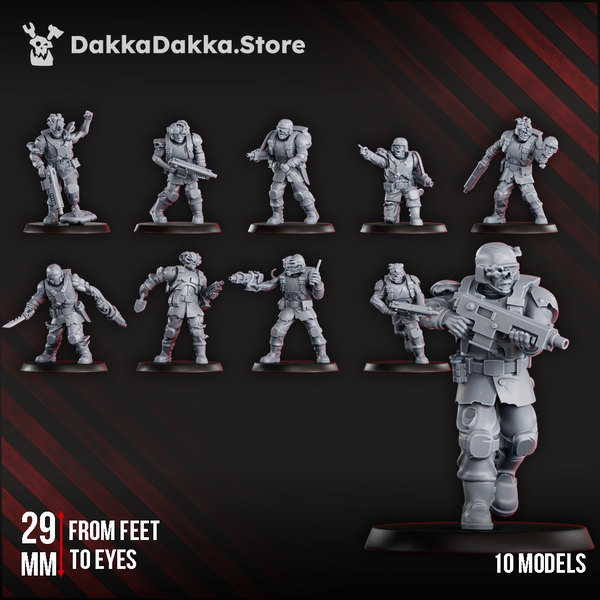 Agglomerate of Sector Gribabos (ASG) - Diseased Planetary Guard by Dakka Dakka