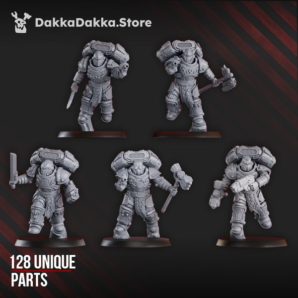 Space Knights - Ignisaurus Clan Warriors Storm Squad With Jetpacks (Build Kit) by Dakka Dakka