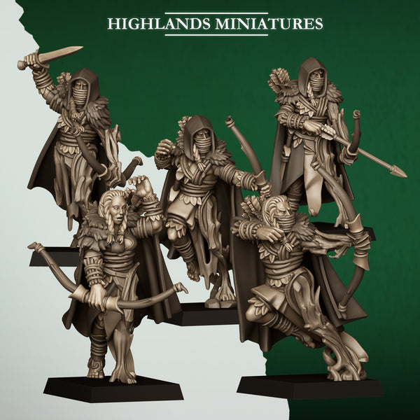 Feral Elves - Feral Scouts  Unit by Highlands Miniatures