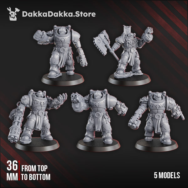 Space Knights - Ignisaurus Clan Destroyers Squad by Dakka Dakka