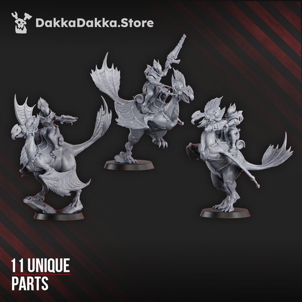 The Spacelair Anchorites - Spacelair Dino Riders Team (Build Kit) by Dakka Dakka