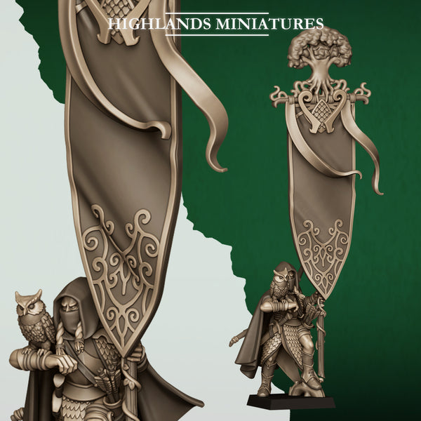 Feral Elves - Battle Standard Bearer  Unit by Highlands Miniatures