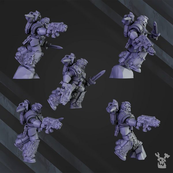 Space Knights - White Megalodon Clan Storm Squad by Dakka Dakka
