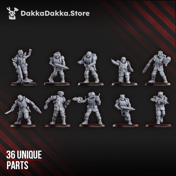 Agglomerate of Sector Gribabos (ASG) - Diseased Planetary Guard (Build Kit) by Dakka Dakka