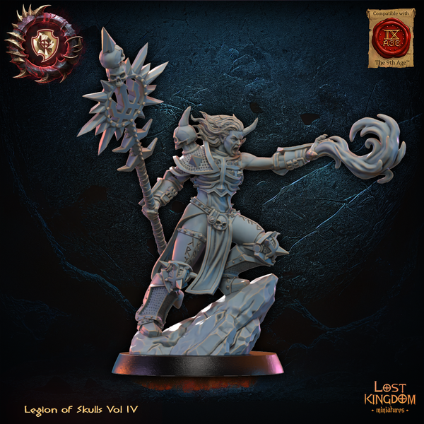 Warriors of the Dark Gods (Legion of Skulls)  - Skull Chosen Sorceress   Unit by Lost Kingdom Miniatures