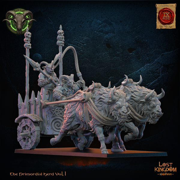The Primordial Herd - Raiding Chariot  Unit by Lost Kingdom Miniatures