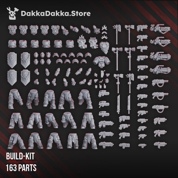 Space Knights - Ignisaurus Clan Warriors Storm Squad With Jetpacks (Build Kit) by Dakka Dakka