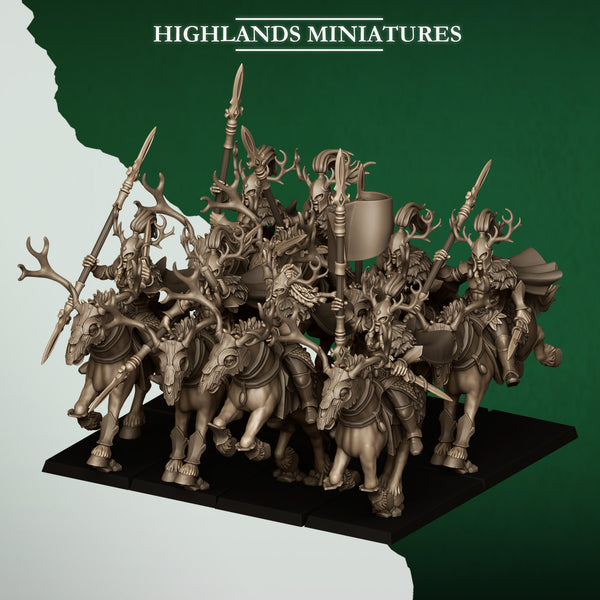 Feral Elves - Forest Riders Cavalry  Unit by Highlands Miniatures
