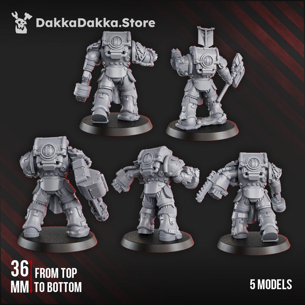 Space Knights - Ignisaurus Clan Destroyers Squad by Dakka Dakka