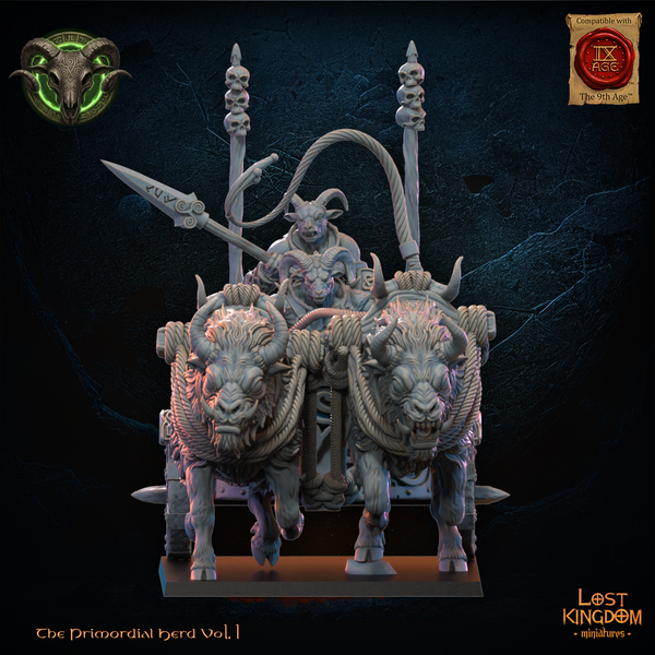 The Primordial Herd - Raiding Chariot  Unit by Lost Kingdom Miniatures