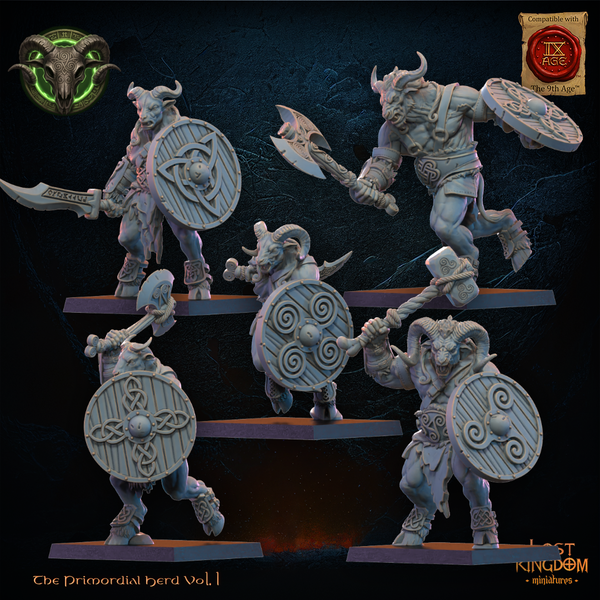 The Primordial Herd - Wildhorn Herd  Unit by Lost Kingdom Miniatures