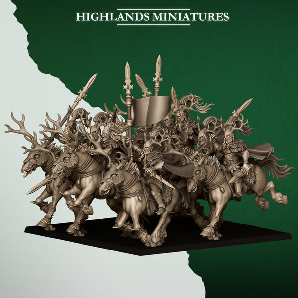 Feral Elves - Forest Riders Cavalry  Unit by Highlands Miniatures