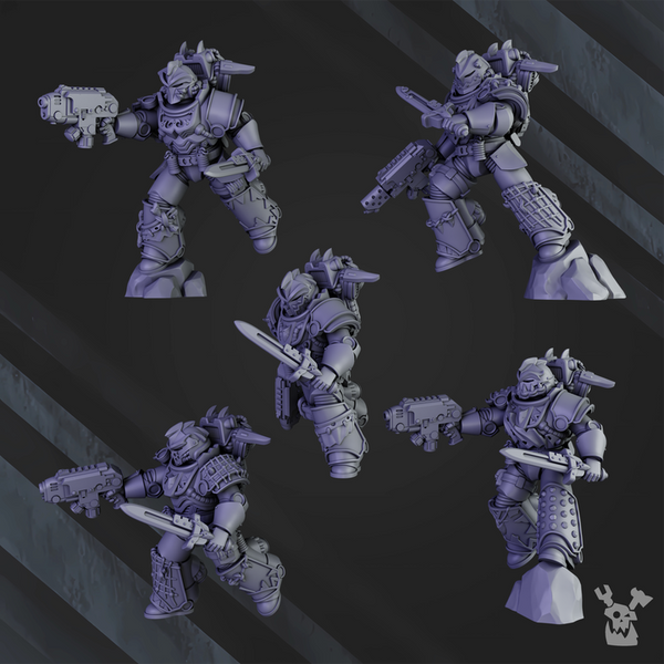Space Knights - White Megalodon Clan Storm Squad by Dakka Dakka