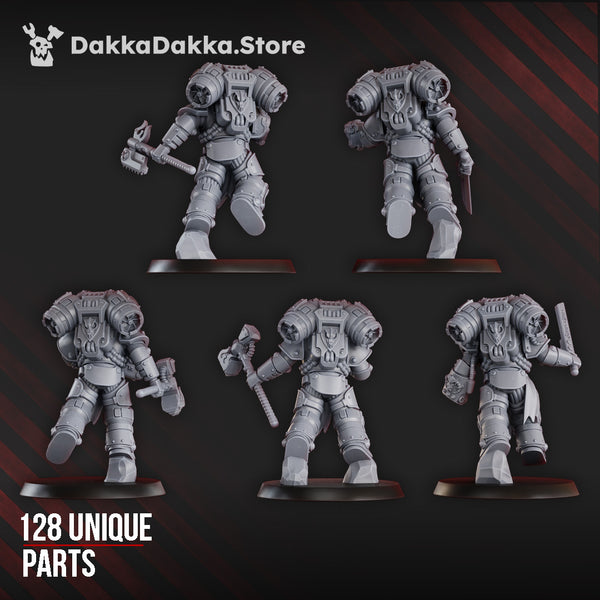 Space Knights - Ignisaurus Clan Warriors Storm Squad With Jetpacks (Build Kit) by Dakka Dakka