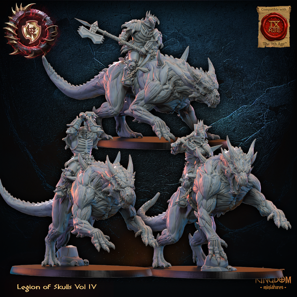 Warriors of the Dark Gods (Legion of Skulls)  - Skull Chosen Knights  Unit by Lost Kingdom Miniatures