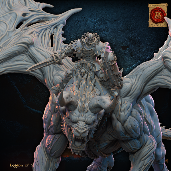 Warriors of the Dark Gods (Legion of Skulls)  - Gaseric the Skull King on Drachimera  Unit by Lost Kingdom Miniatures