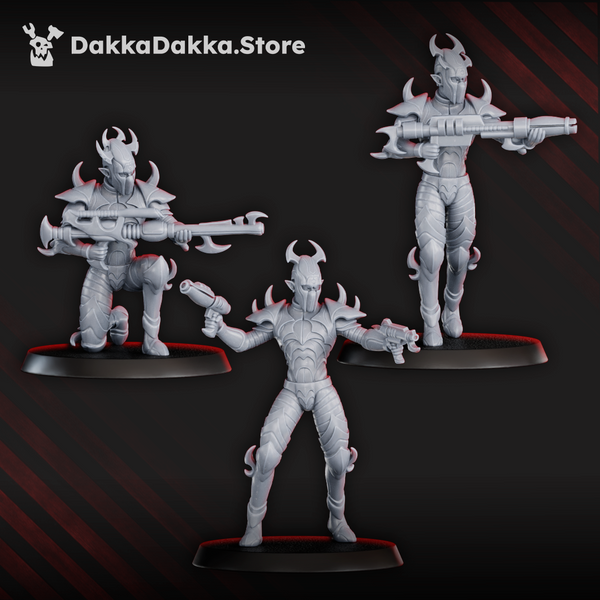 Dark Alvs - Warrior Squad - Night Raiders by Dakka Dakka