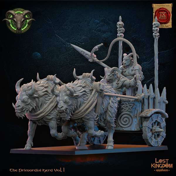 The Primordial Herd - Raiding Chariot  Unit by Lost Kingdom Miniatures