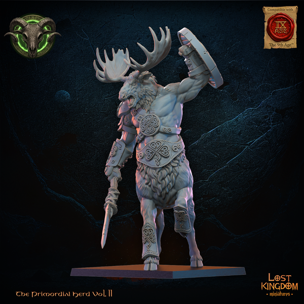 The Primordial Herd - Talvren, Centaur Chieftan  Unit by Lost Kingdom Miniatures