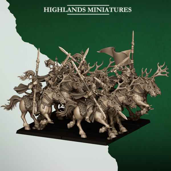 Feral Elves - Forest Riders Cavalry  Unit by Highlands Miniatures