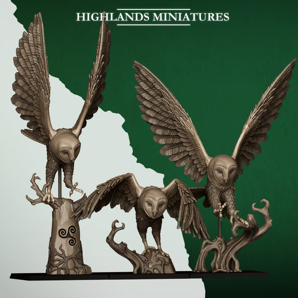 Feral Elves - Great Owl Riders  Unit by Highlands Miniatures