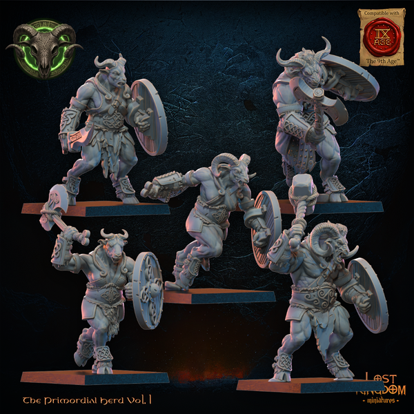 The Primordial Herd - Wildhorn Herd  Unit by Lost Kingdom Miniatures
