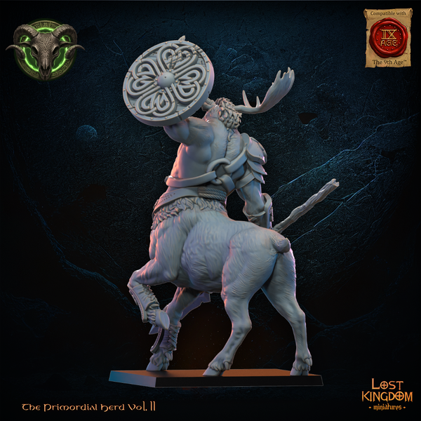 The Primordial Herd - Talvren, Centaur Chieftan  Unit by Lost Kingdom Miniatures