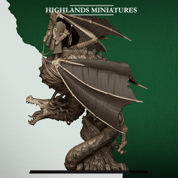 Feral Elves - Elf Prince on Feral Dragon  Unit by Highlands Miniatures