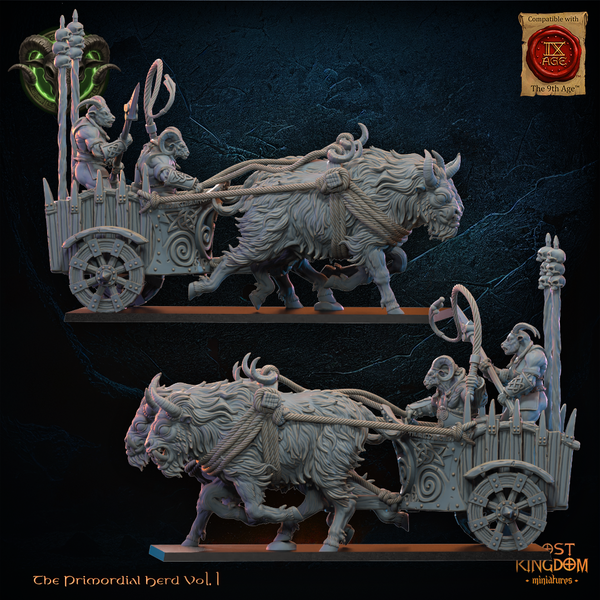 The Primordial Herd - Raiding Chariot  Unit by Lost Kingdom Miniatures