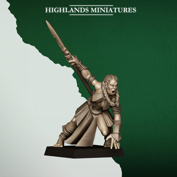Feral Elves - Bladesingers  Unit by Highlands Miniatures