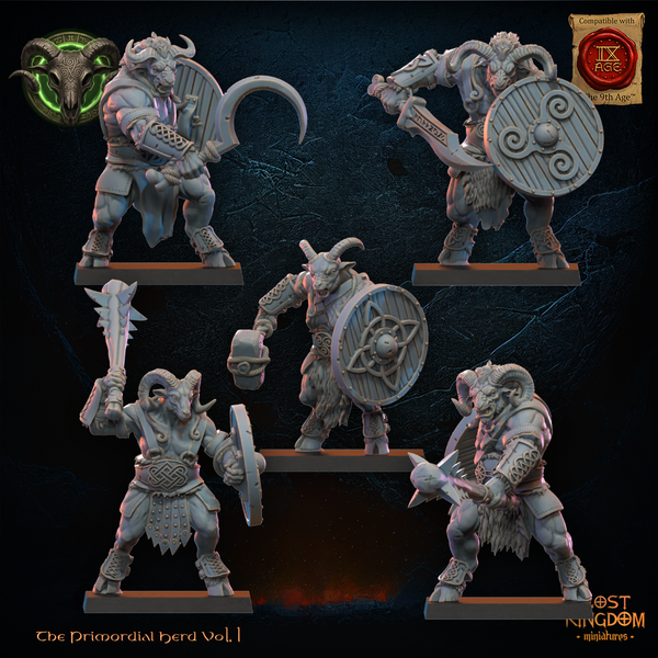 The Primordial Herd - Wildhorn Herd  Unit by Lost Kingdom Miniatures