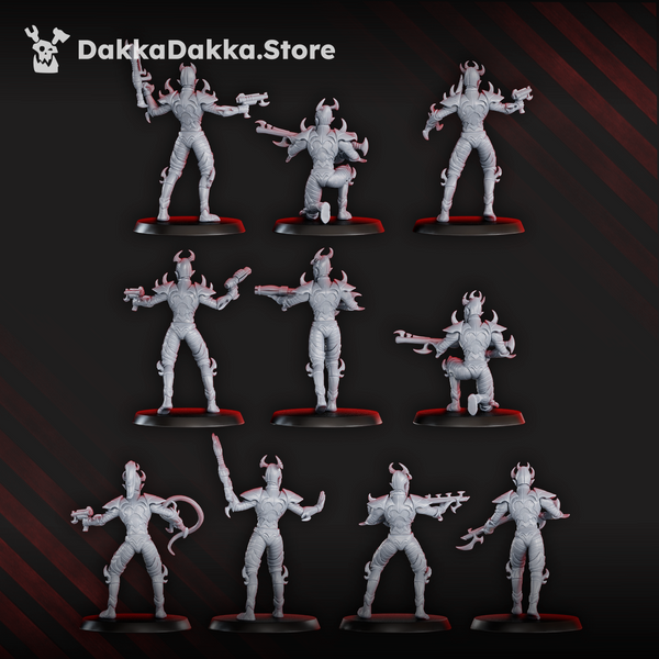 Dark Alvs - Warrior Squad - Night Raiders by Dakka Dakka
