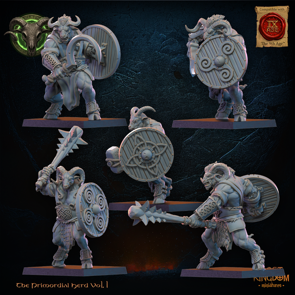The Primordial Herd - Wildhorn Herd  Unit by Lost Kingdom Miniatures