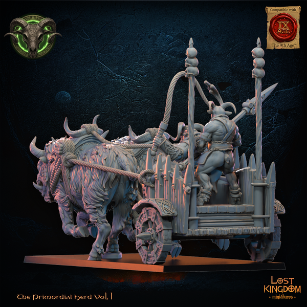 The Primordial Herd - Raiding Chariot  Unit by Lost Kingdom Miniatures