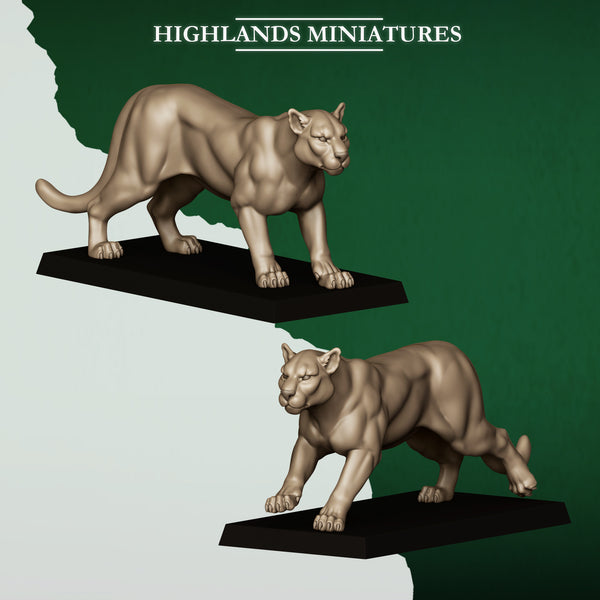 Feral Elves - Feral Animal Pack  Unit by Highlands Miniatures
