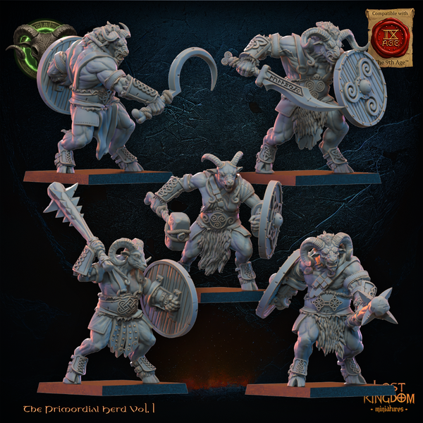 The Primordial Herd - Wildhorn Herd  Unit by Lost Kingdom Miniatures
