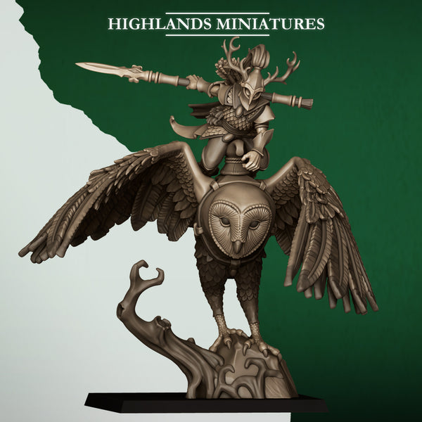 Feral Elves - Great Owl Riders  Unit by Highlands Miniatures