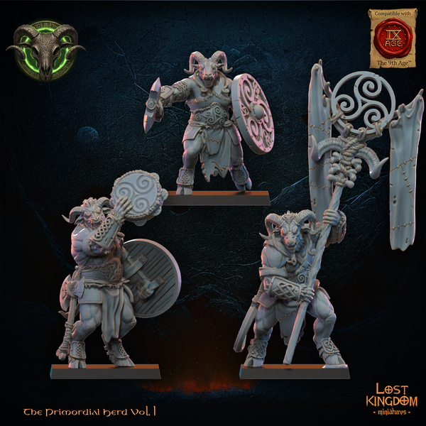 The Primordial Herd - Wildhorn Herd  Unit by Lost Kingdom Miniatures