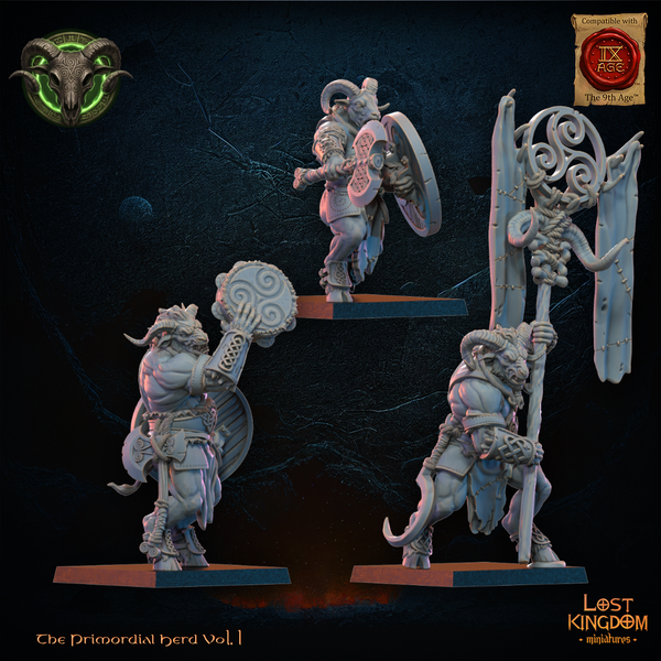 The Primordial Herd - Wildhorn Herd  Unit by Lost Kingdom Miniatures