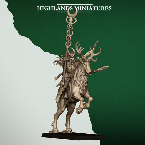 Feral Elves - Moonlight Sisters Deer Rider Cavalry  Unit by Highlands Miniatures