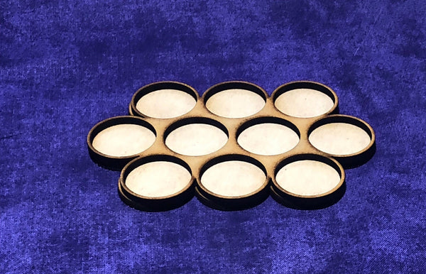 Movement Trays, AOS, 40K, Squad 10 model cluster (32mm / 25mm Bases)
