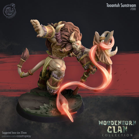 Tooantuh Sunstream Minotaur Miniature, high quality 3d printed miniature for tabletop games